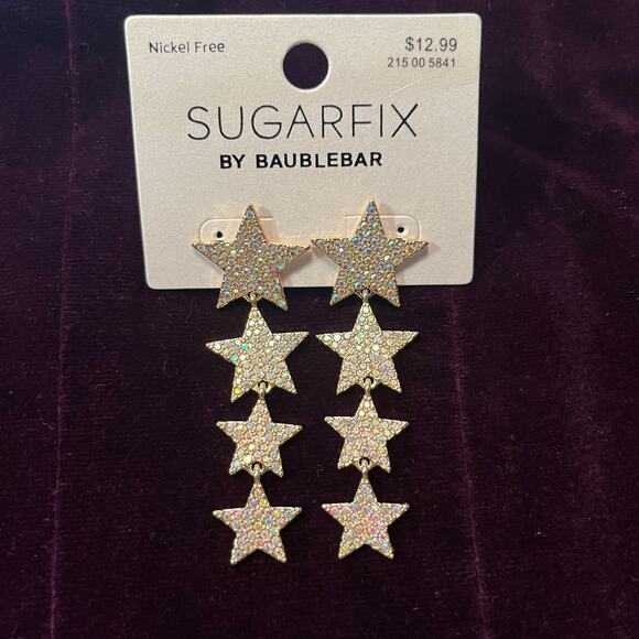 Sugarfix by BaubleBar Shooting Star Drop Dangle Earrings New Nickle Free - Picture 1 of 5